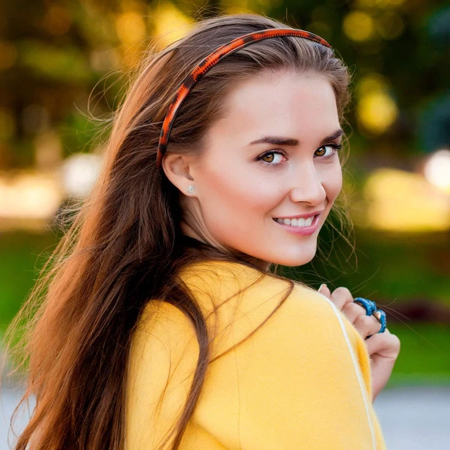 Alt view image 4 of 6 - 6 Plastic Thin Headbands, Light Brown,Transparent, Classic | Plastic with Teeth for Secure Hold, Versatile Styles for Daily Wear, Lightweight for Updos Ponytails, Comfortable All-day Fit