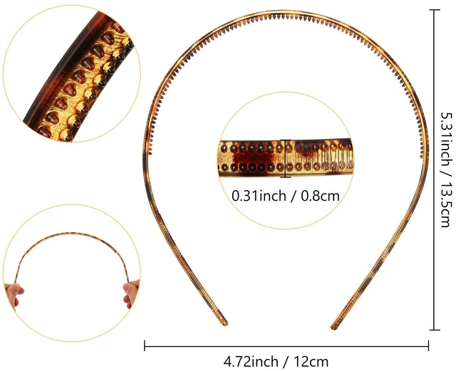 Alt view image 5 of 6 - 6 Plastic Thin Headbands, Light Brown,Transparent, Classic | Plastic with Teeth for Secure Hold, Versatile Styles for Daily Wear, Lightweight for Updos Ponytails, Comfortable All-day Fit