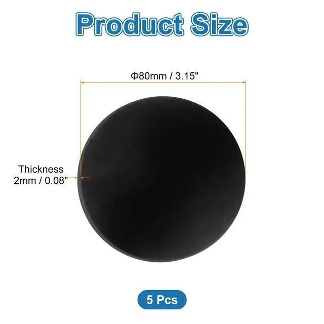Alt view image 2 of 6 - 5pcs Sticky Gel Pads Double Sided Adhesive Pads for Car Black | Traceless Gel Mounting Pads, Removable Washable Anti-Slip Gripping Pads, Home Office DIY Craft