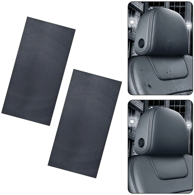 Main image of Black Self-Adhesive Leather Repair Patch Tape Kit, 8 x 4 Inch Waterproof & Scratch-Resistant Leather Patches for Car Seat, Furniture, Couch, Sofa, Office Chair, Vinyl Repair Tape Kit