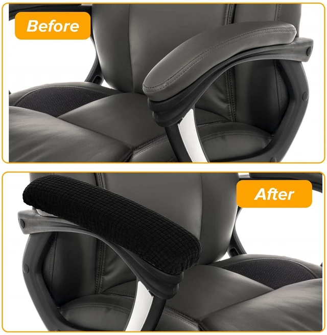 Alt view image 7 of 7 - 2PCS Office Chair Arm Covers | Polyester Removable Machine Washable Chair Arm Cover Stretchable Elastic Arm Rest Covers for Universal Office & Gaming Chairs