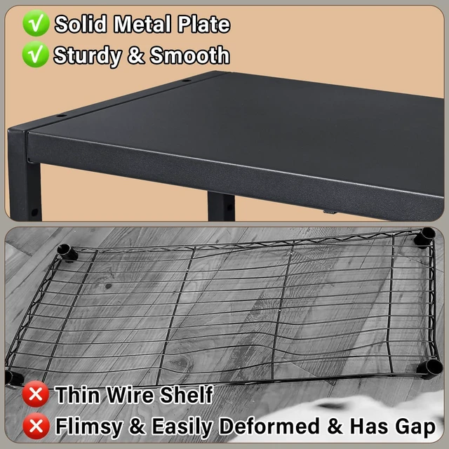 Alt view image 7 of 7 - Expandable Metal Storage Shelves, Adjustable Kitchen Shelving Unit Rack | 300LBS Heavy Duty Storage Shelf For Pots/Pans/Appliances/Heavy Items, 2 Tier Rack Organizer For Kitchen Pantry Garage Laundry