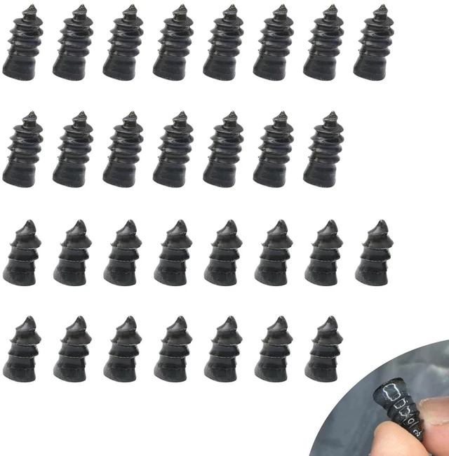Main image of 30 PCS Tire Repair Rubber Nail Kit, Vacuum Tire Screw Plug Repair Kit, Fast Self-Service Tool, Universal for Car Motorcycle Truck Tractor