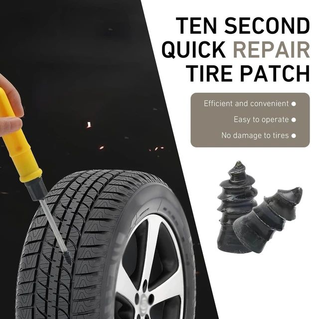 Alt view image 4 of 7 - 30 PCS Tire Repair Rubber Nail Kit, Vacuum Tire Screw Plug Repair Kit, Fast Self-Service Tool, Universal for Car Motorcycle Truck Tractor