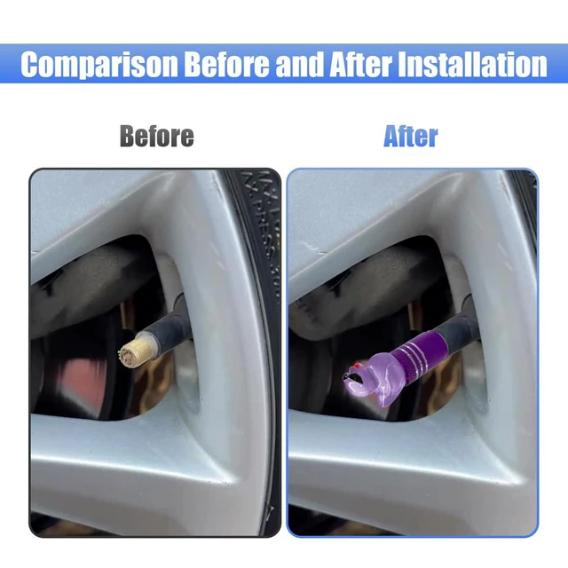 Alt view image 5 of 6 - 4PCS Cute Sunglasses Duck Car Tire Valve Stem Caps, Glow in Dark Tire Pressure Cover, Dustproof Wheel Air Cap, Funny Duck Vehicle Decorations Accessory for SUV, Truck, Motorcycle (Purple)