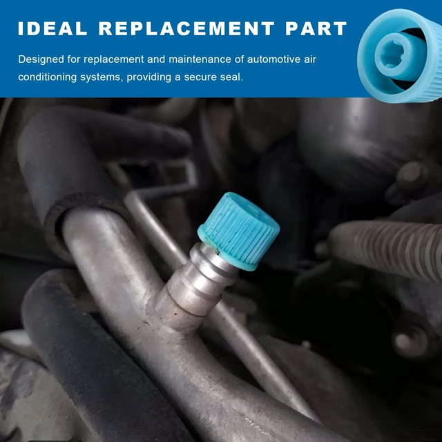 Alt view image 4 of 6 - 2 PCS Car A/C Valve Core Caps, R134a Air Conditioning System Charging Port Dust Cover, Leakproof High & Low Side Pressure Vehicle A/C Valve Core Caps, Car Accessories