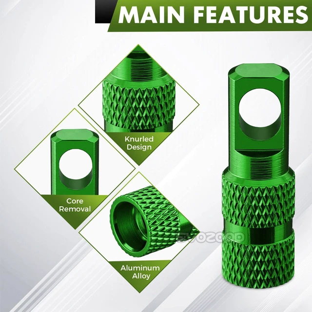 Alt view image 3 of 7 - Presta Valve Stem Dust Caps with Valve Core RemoverLightweight Aluminum Bike Air Valve Covers for Road MTB Bicycle Tubes - 4 Pack