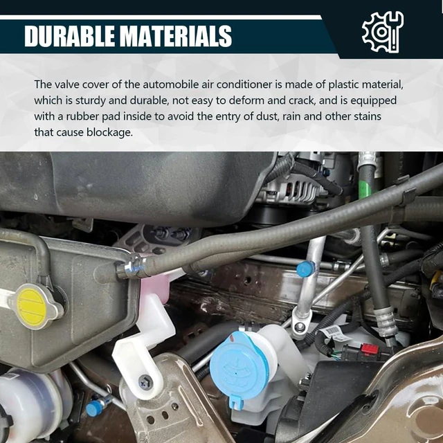 Alt view image 6 of 7 - 4Pcs Car A/C Valve Core Caps, Leakproof Air Conditioning System Seal Kit, R134a Air Conditioning Repair System Charging Port Caps, Car Accessories High & Low Pressure Valve Cap for Vehicles AC (4PCS)