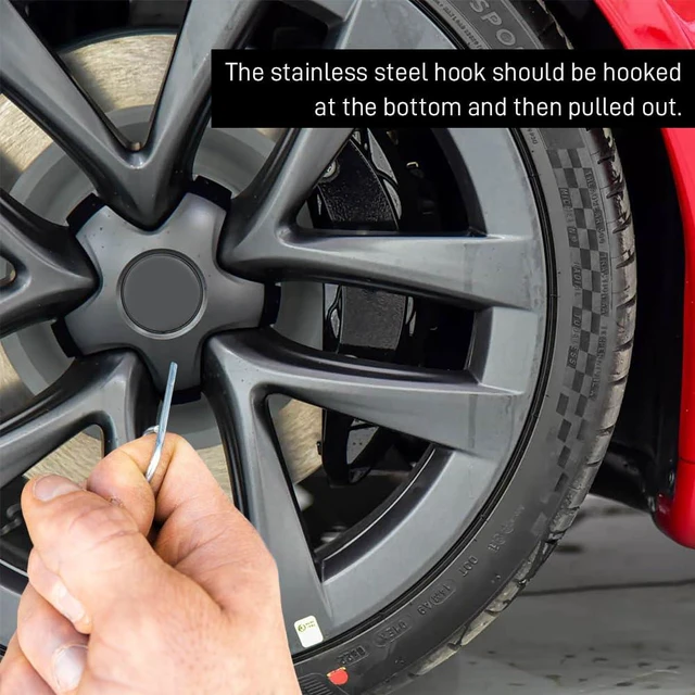 Alt view image 4 of 5 - 3PCS Wheel Bolt Cap Cover Removal Tool for Cars, Lug Nut Removal Tool, 3 Type Car Wheel Hub Bolt Nut Cover Remover, Auto Locking Lug Tyre Center Cap Puller & Remover Hook for Most Vehicles