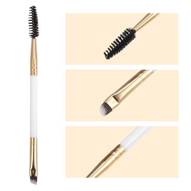 Alt view image 3 of 7 - Soft Double Heat Angled Eyebrow Brush Eyelash Extension Brush for Women Eye Makeup
