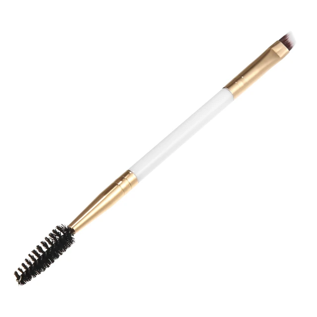 Alt view image 7 of 7 - Soft Double Heat Angled Eyebrow Brush Eyelash Extension Brush for Women Eye Makeup