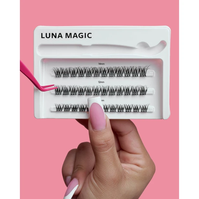 Alt view image 7 of 7 - Press on Cluster Lashes Kit - 36ct: Synthetic Hair, Full Volume Enhancement, False Eyelashes, Black