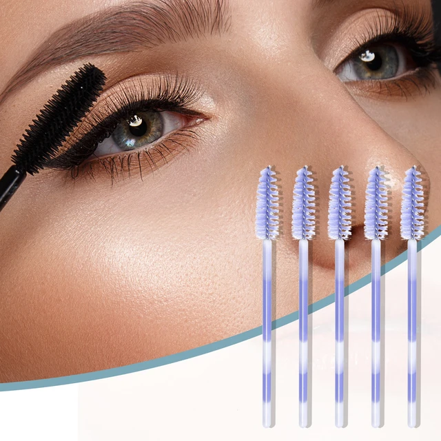 Alt view image 5 of 7 - Colored Mascara Wands Eyelash Eye Lash Brush Makeup Applicators Kit Plastic 50Pcs