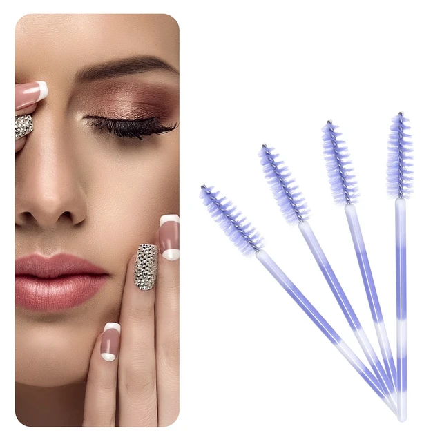 Alt view image 3 of 7 - Colored Mascara Wands Eyelash Eye Lash Brush Makeup Applicators Kit Plastic 50Pcs