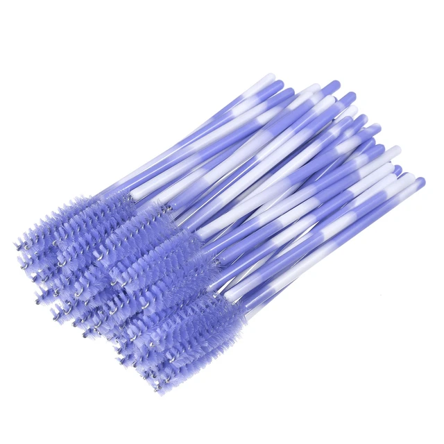Alt view image 7 of 7 - Colored Mascara Wands Eyelash Eye Lash Brush Makeup Applicators Kit Plastic 50Pcs