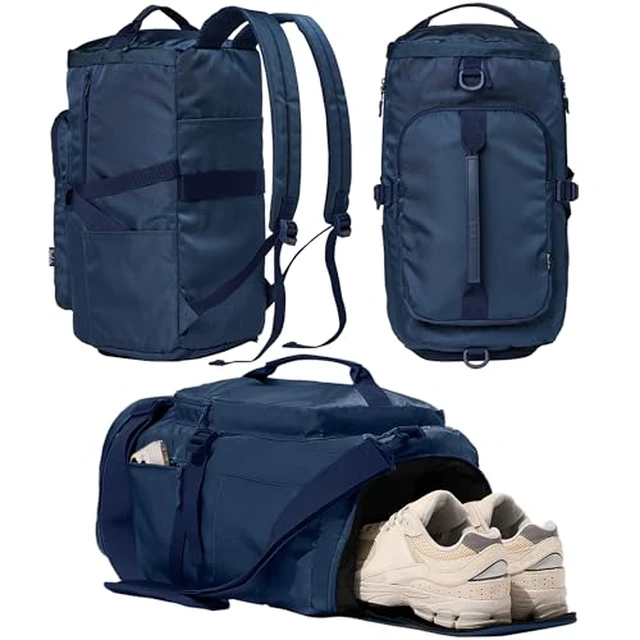 Alt view image 3 of 3 - Convertible Gym Backpack workout Duffel Bag Multiple Pockets 30L