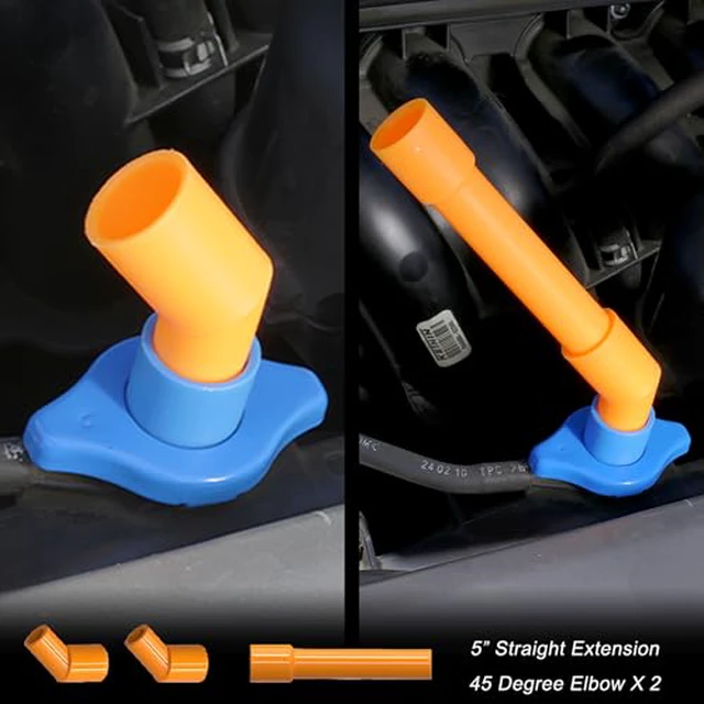 Alt view image 5 of 5 - Spill Proof Radiator Coolant Filling Funnel Kit