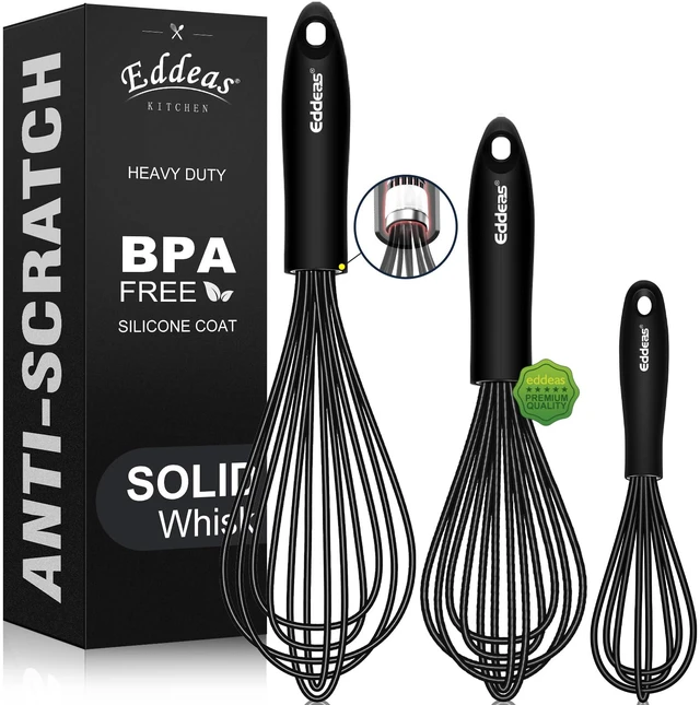 Main image of Whisks For Cooking Up To 500°F Silicone Whisk tool Non-Scratch