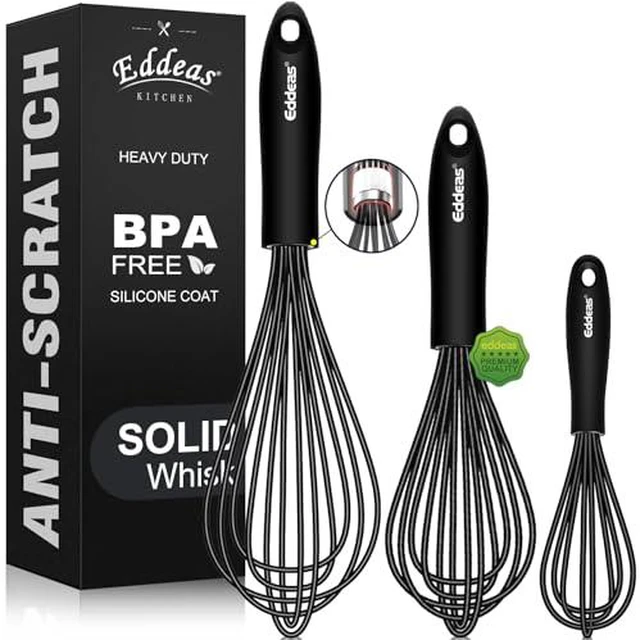 Alt view image 2 of 5 - Whisks For Cooking Up To 500°F Silicone Whisk tool Non-Scratch