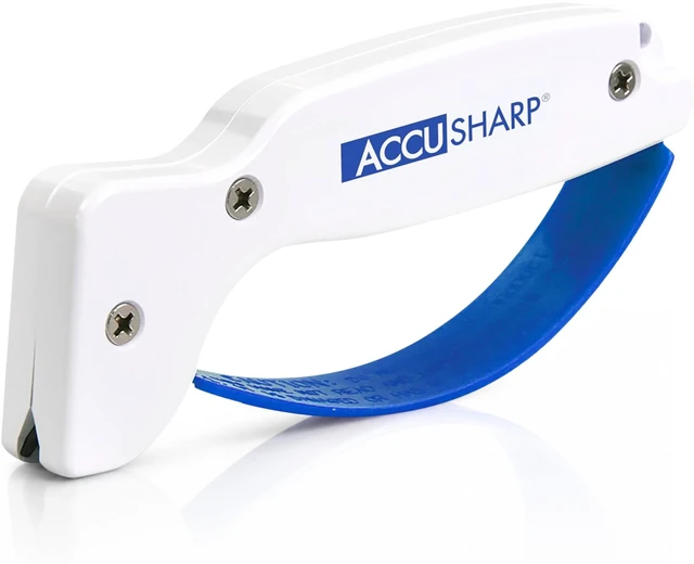 Main image of Knife Sharpener, Ergonomic Comfortable Handle, Compact & Easy to Use, Restore and Hone Straight & Serrated Knives, White