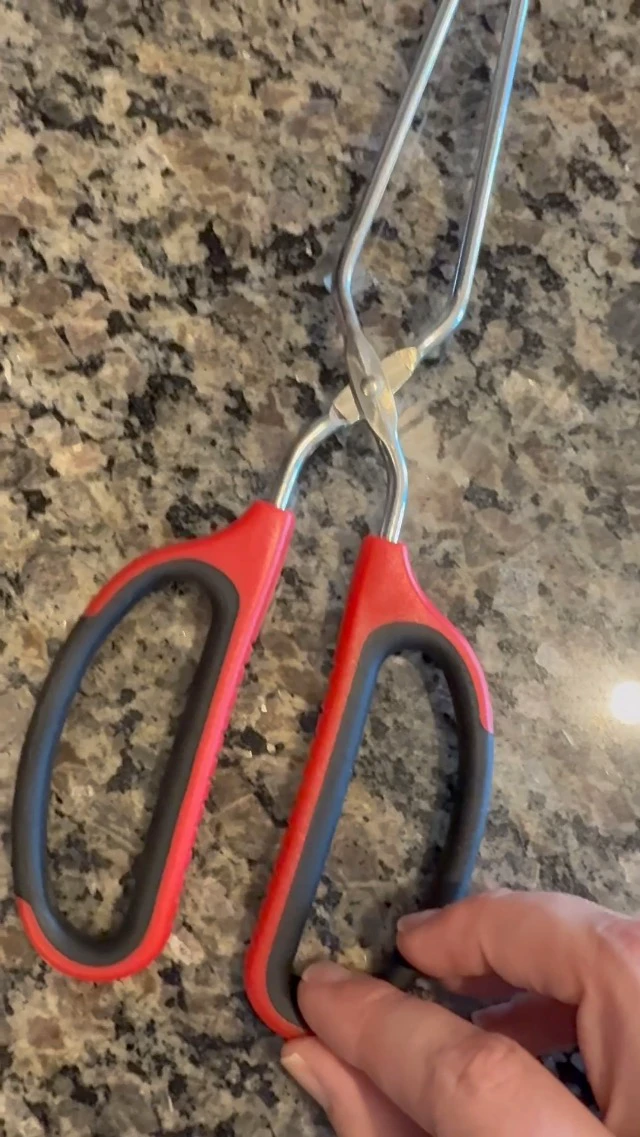 Alt view image 4 of 5 - Stainless Steel Kitchen Scissor Tongs 10" and 12" Set (Black)