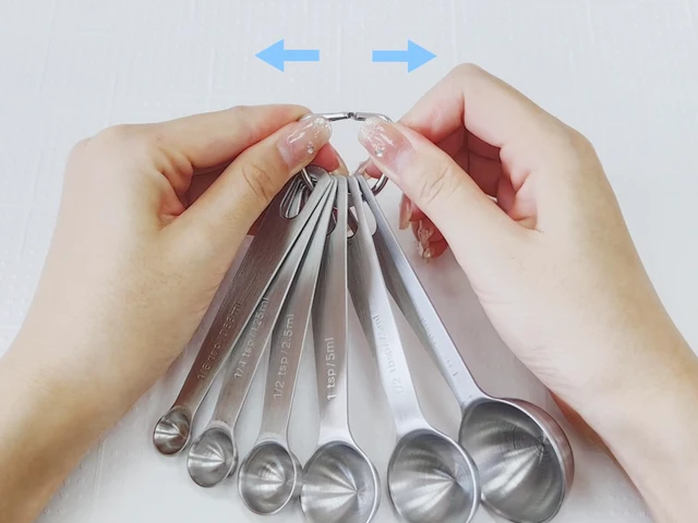 Alt view image 4 of 5 - Stainless Steel Measuring Cups & Spoons Set, Cups and Spoons