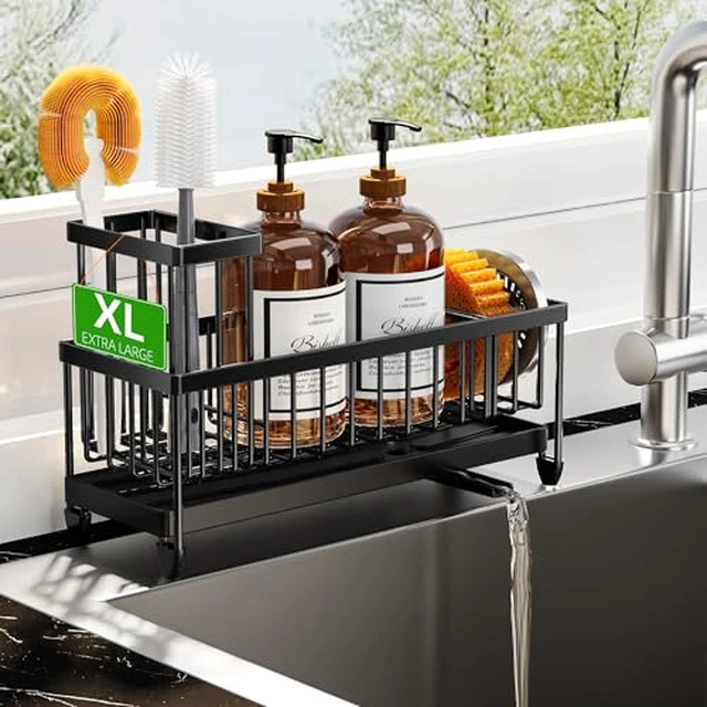 Alt view image 3 of 5 - Sponge Holder for Kitchen Sink, Sink Organizer with Brush Holder