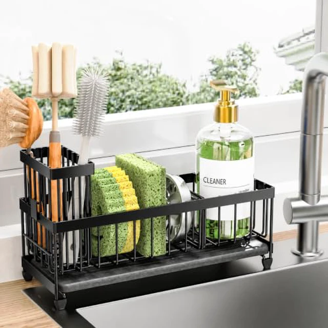 Alt view image 4 of 5 - Sponge Holder for Kitchen Sink, Sink Organizer with Brush Holder