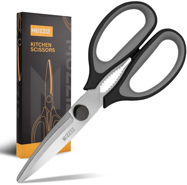 Main image of Scissors All Purpose, Heavy Duty Stainless Steel Come Apart Kitchen Shears for Food, Herbs, Meat, Fish with Soft Comfort Grip Handle - 8.3-Inch Black