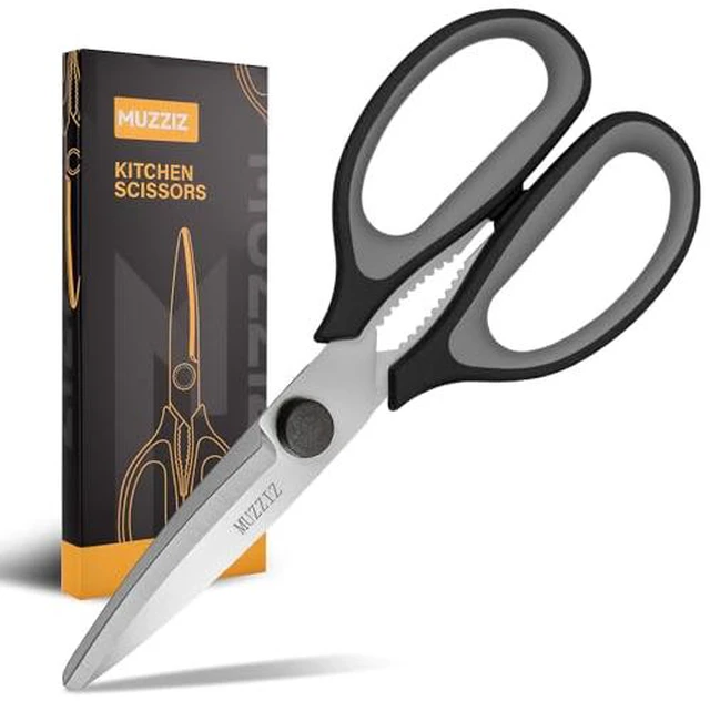 Alt view image 2 of 4 - Scissors All Purpose, Heavy Duty Stainless Steel Come Apart Kitchen Shears for Food, Herbs, Meat, Fish with Soft Comfort Grip Handle - 8.3-Inch Black