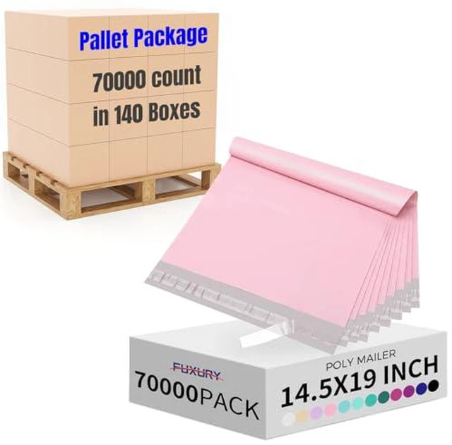 Alt view image 5 of 5 - Mailers 14.5x19 Inch 50pc Shipping Bags for Small Business Pink