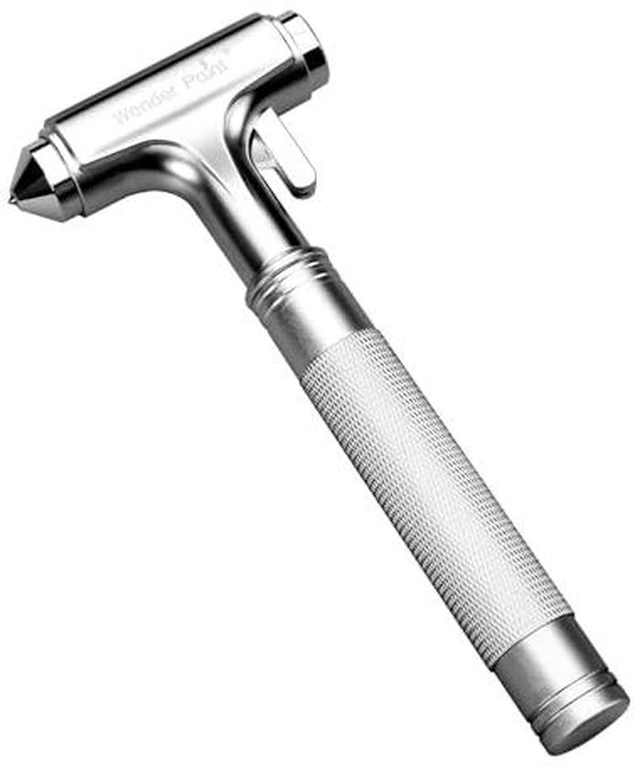 Alt view image 2 of 5 - Car Glass Breaker with Seat Belt Cutter - Automotive Safety Hammer - Emergecy Escape Tool, Car Autoaccessory Metal Window Hammer, Vehicle Hard Aluminium Alloy Head Design(Silver)