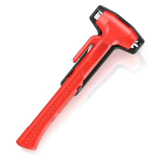 Alt view image 4 of 5 - Car Glass Breaker with Seat Belt Cutter - Automotive Safety Hammer - Emergecy Escape Tool, Car Autoaccessory Metal Window Hammer, Vehicle Hard Aluminium Alloy Head Design(Silver)