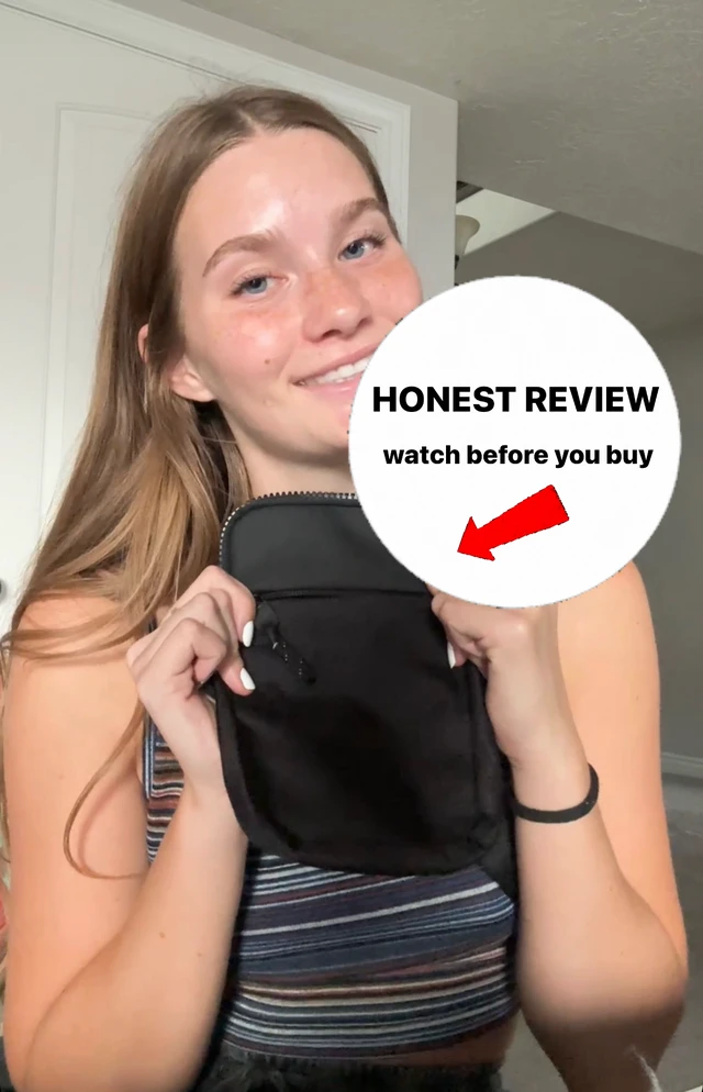 Alt view image 6 of 7 - Mini Crossbody Sling Bag - Water-Resistant Dual Pocket Chest Pack - Lightweight Fanny Pack for Running, Travel & Everyday Workout