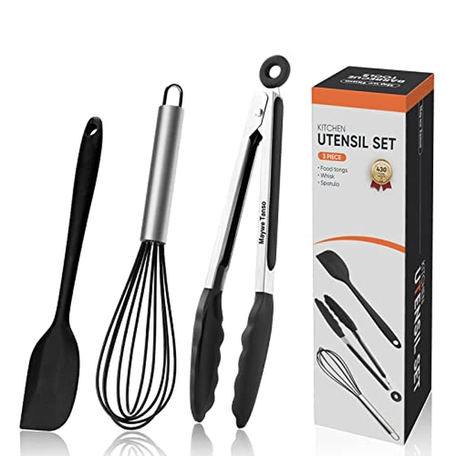 Alt view image 2 of 2 - 3PCS Silicone Cooking Utensil Set,Non Stick Kitchen Tool, Black