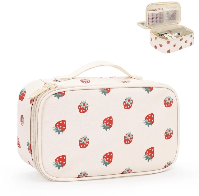 Main image of Small Makeup Bag, 2 Layers Make Up Bag for Women Girls