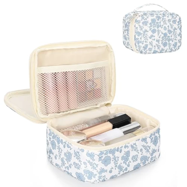 Alt view image 3 of 7 - Small Makeup Bag, 2 Layers Make Up Bag for Women Girls