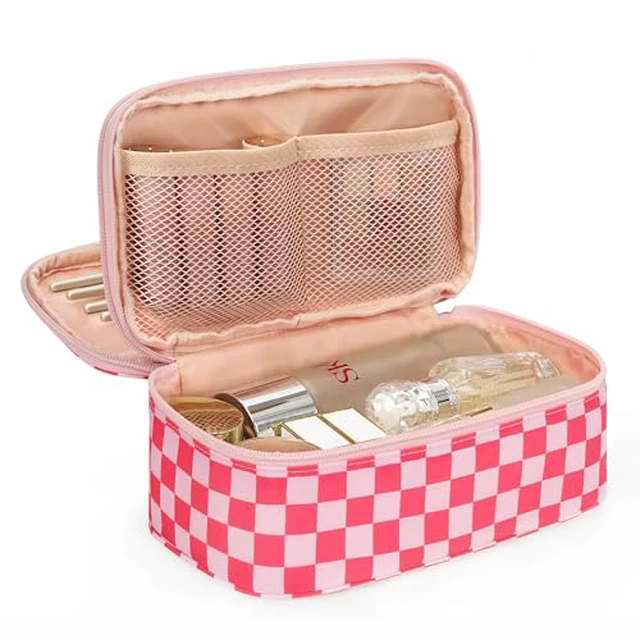 Alt view image 6 of 7 - Small Makeup Bag, 2 Layers Make Up Bag for Women Girls