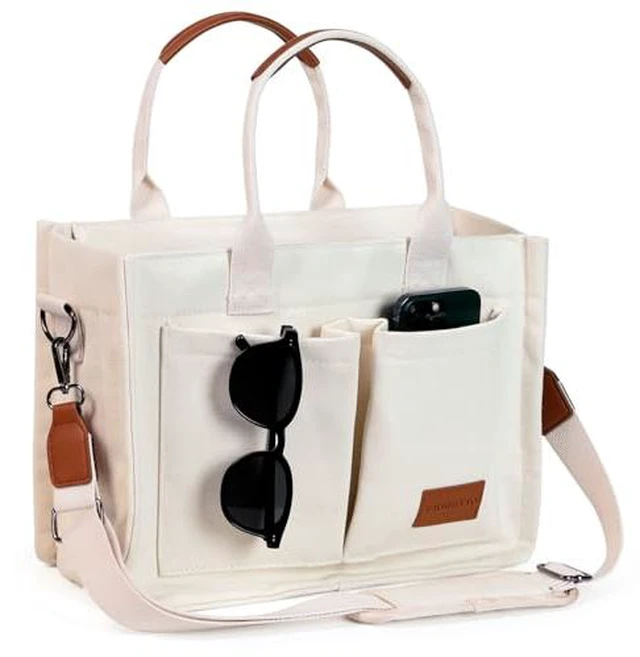 Alt view image 2 of 7 - Tote Bag for Women with Zipper Closure & Individual Compartments for Work College for Teacher & Nurse
