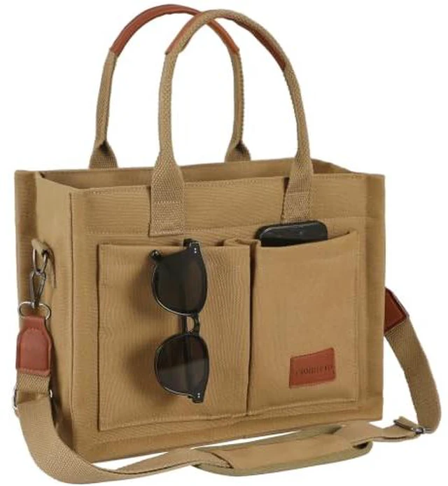 Alt view image 4 of 7 - Tote Bag for Women with Zipper Closure & Individual Compartments for Work College for Teacher & Nurse