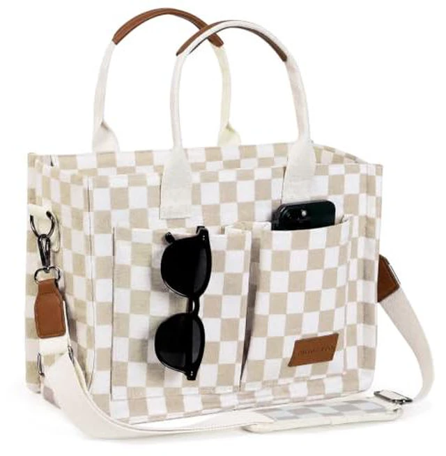 Alt view image 7 of 7 - Tote Bag for Women with Zipper Closure & Individual Compartments for Work College for Teacher & Nurse