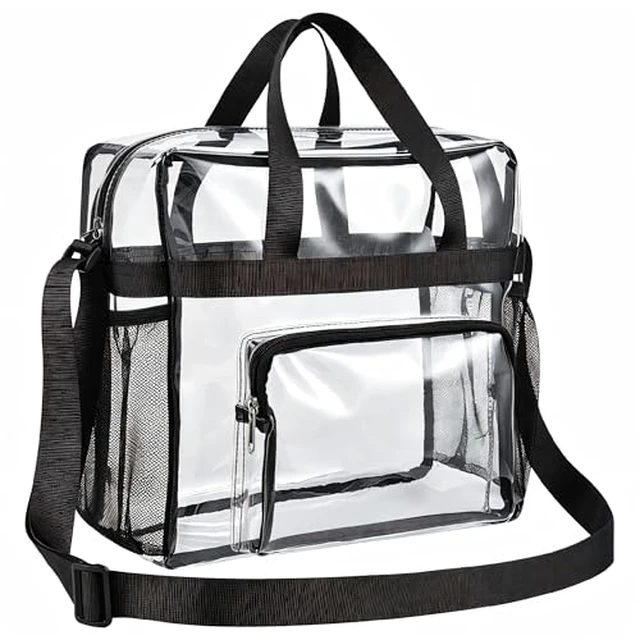 Alt view image 2 of 7 - Clear Tote Bag, 12x5.5x12 Inches Travel Tote Bag Stadium Approved