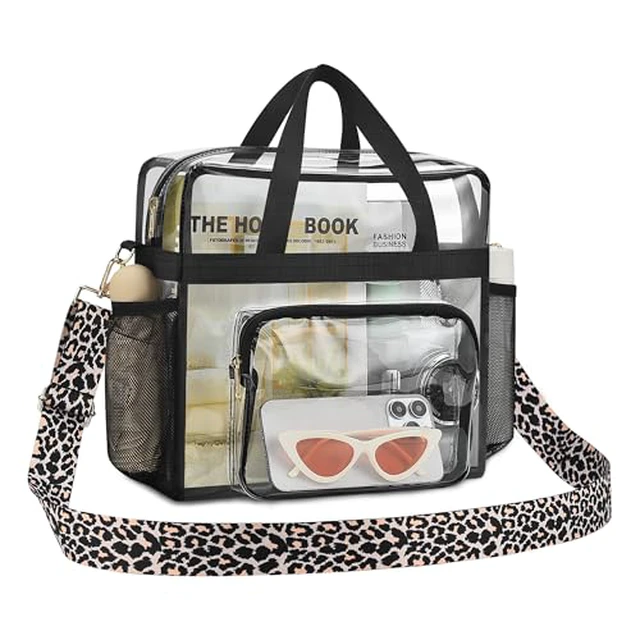 Alt view image 5 of 7 - Clear Tote Bag, 12x5.5x12 Inches Travel Tote Bag Stadium Approved