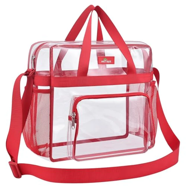Alt view image 7 of 7 - Clear Tote Bag, 12x5.5x12 Inches Travel Tote Bag Stadium Approved