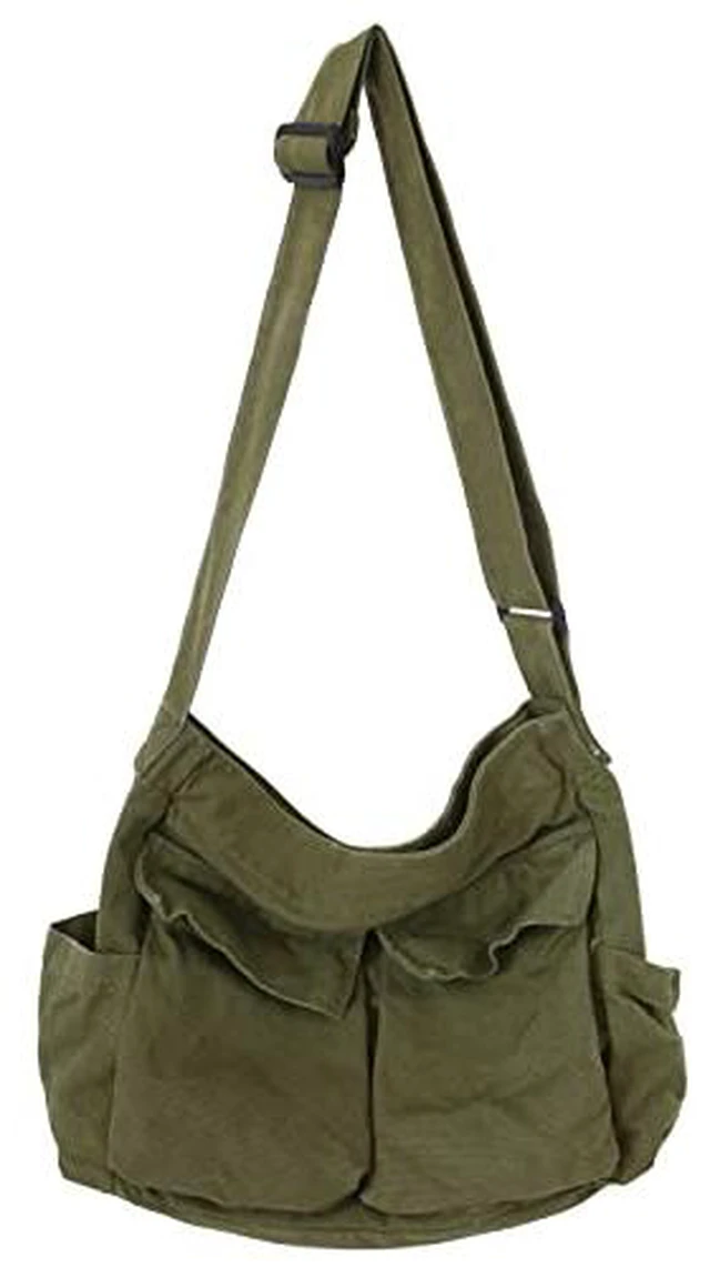 Alt view image 2 of 7 - Messenger Bag Large Hobo Bag Crossbody Shoulder Bag Tote Bag with Pocket for Women and Men