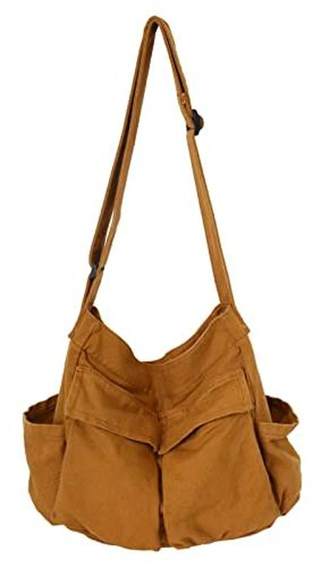 Alt view image 5 of 7 - Messenger Bag Large Hobo Bag Crossbody Shoulder Bag Tote Bag with Pocket for Women and Men