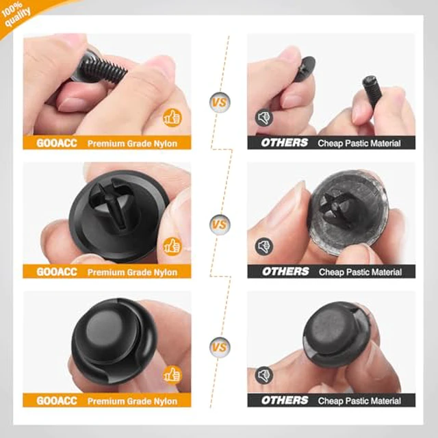 Alt view image 4 of 6 - 240PCS Bumper Retainer Clips Car Plastic Rivets Fasteners Push Retainer Kit 12 Popular Sizes Auto Push Pin Rivets Set -Door Trim Panel Fender Clips for GM Ford Toyota Honda Chrysler