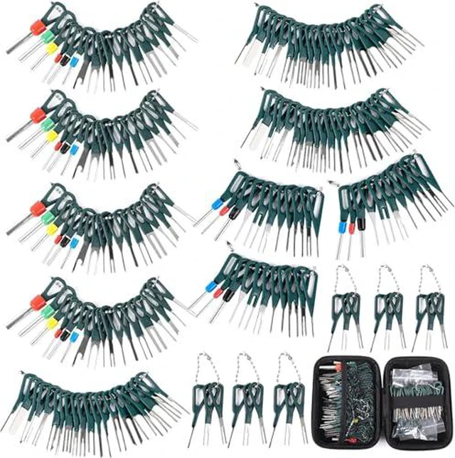 Alt view image 4 of 5 - Terminal Removal Tool Kit 96 Pcs Depinning Tool Electrical Connector Pin Removal Tool Kit Pin Extractor Tool Set Wire Terminal Release for Automotive Car Household Devices