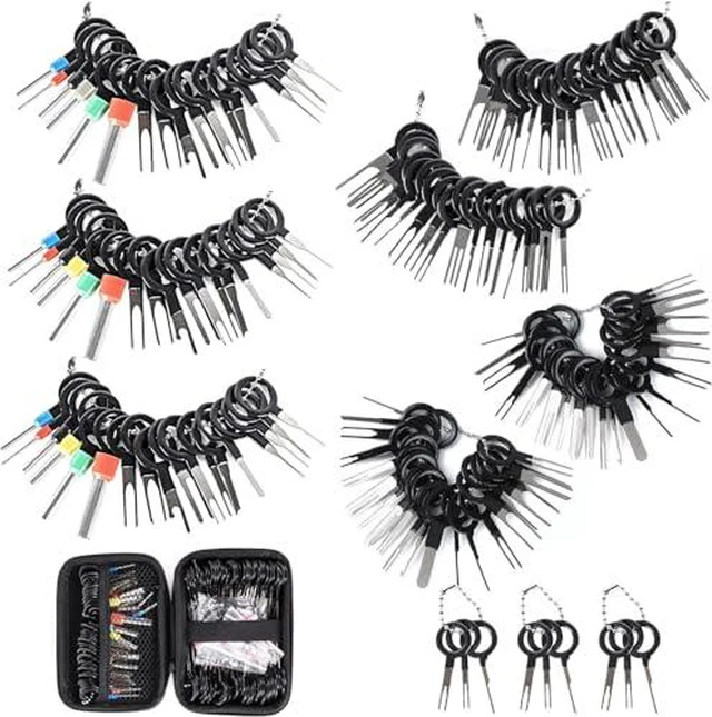 Alt view image 3 of 5 - Terminal Removal Tool Kit 96 Pcs Depinning Tool Electrical Connector Pin Removal Tool Kit Pin Extractor Tool Set Wire Terminal Release for Automotive Car Household Devices