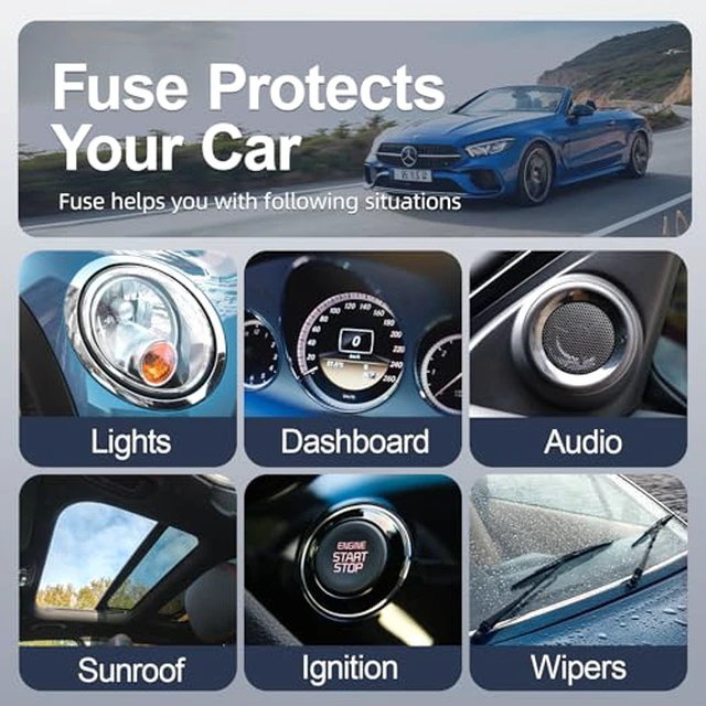 Alt view image 5 of 5 - 300Pcs Car Fuse Assortment Kit, 160 Mini Blade Fuses Automotive + 90 Standard Auto Fuses + 50 Micro + Puller Replacement for RV Camper Boat Truck (2Amp 3A 5A 7.5A 10A 15A 20A 25A 30A 35A 40A)
